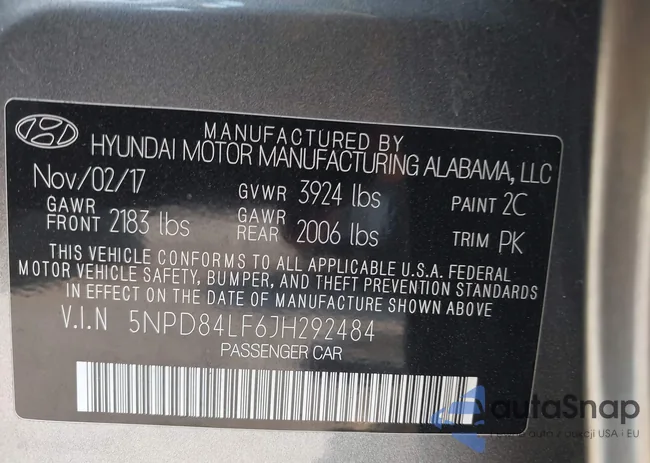 5NPD84LF6JH292484: 43367218