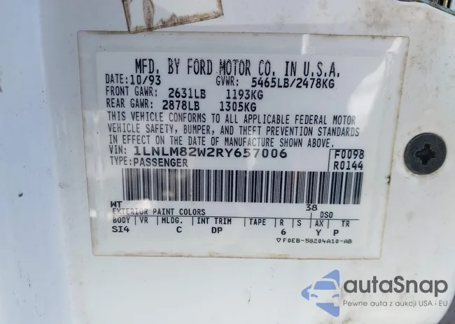 1LNLM82W2RY657006: 43367237