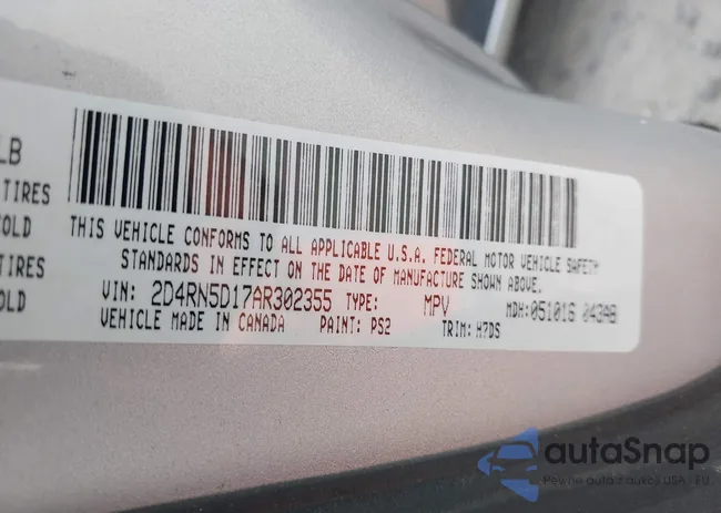 2D4RN5D17AR302355: 43367247