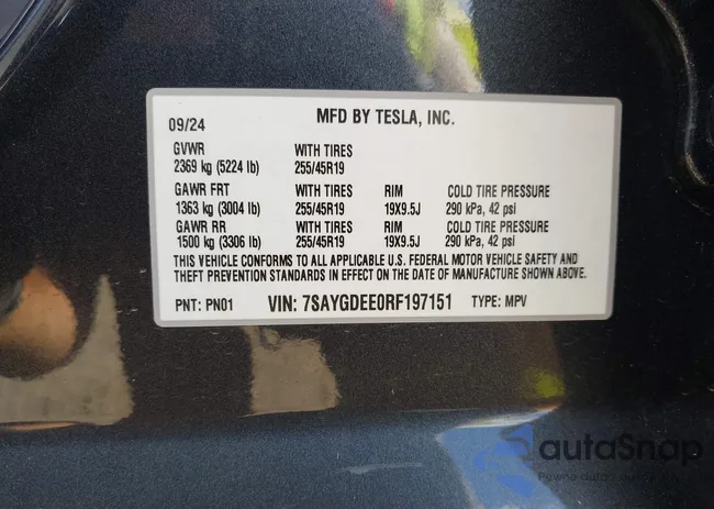 7SAYGDEE0RF197151: 43366332