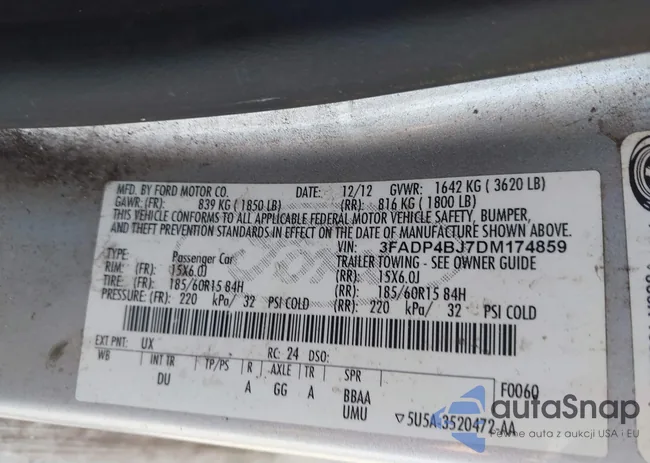 3FADP4BJ7DM174859: 43366343