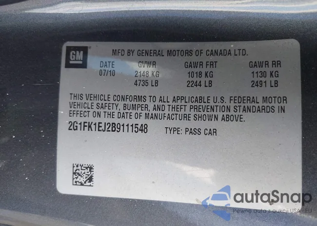 2G1FK1EJ2B9111548: 43366379