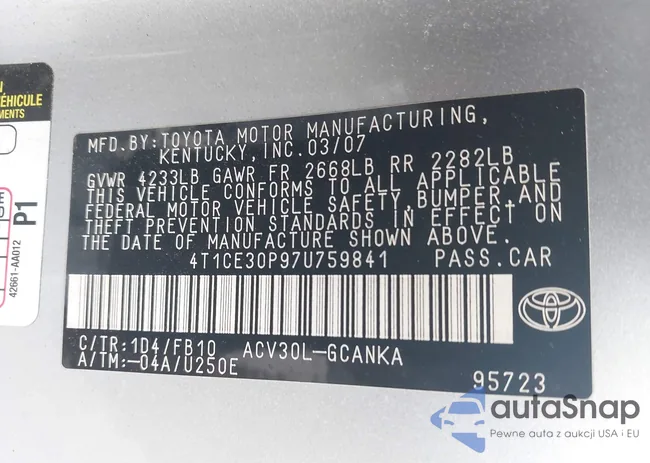 4T1CE30P97U759841: 43366402