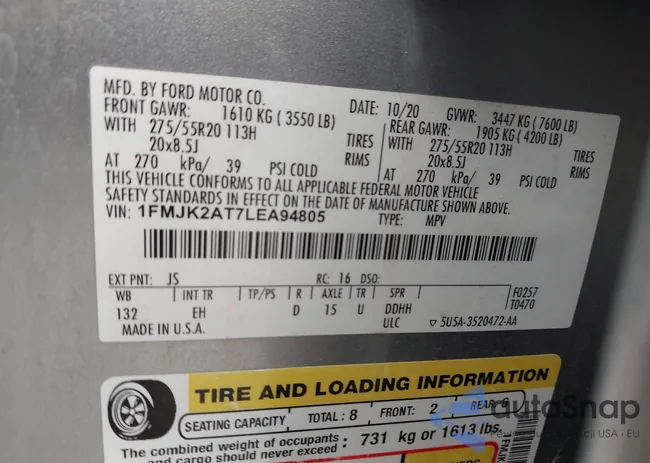 1FMJK2AT7LEA94805: 43366525