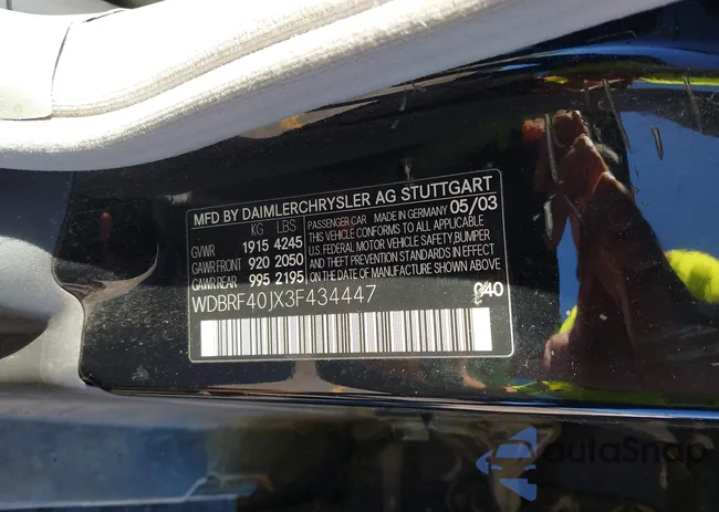 WDBRF40JX3F434447: 43367689