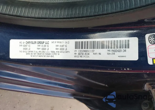 1C3CDZABXEN111157: 43367883