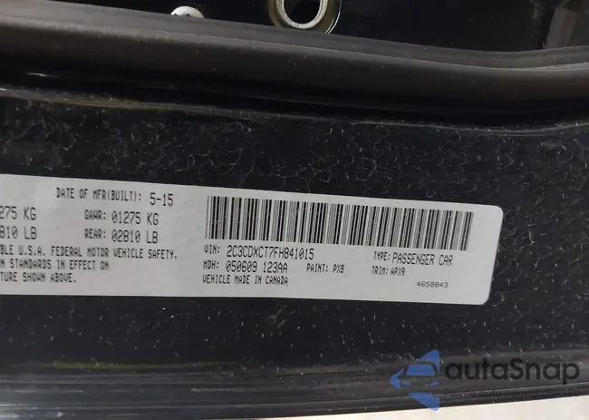 2C3CDXCT7FH841015: 43367947