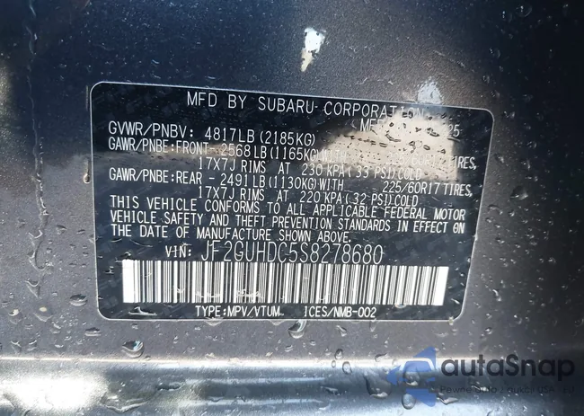 JF2GUHDC5S8278680: 43368168