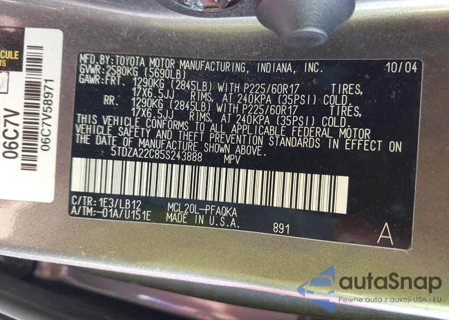 5TDZA22C85S243888: 43368233