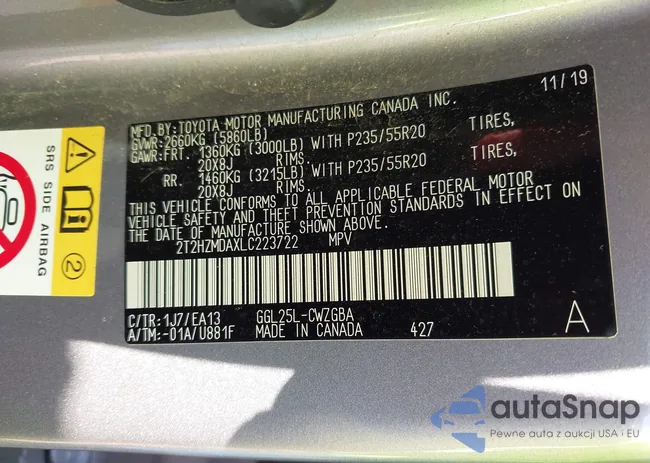 2T2HZMDAXLC223722: 43368237