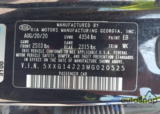 5XXG14J23MG020525: 43368239