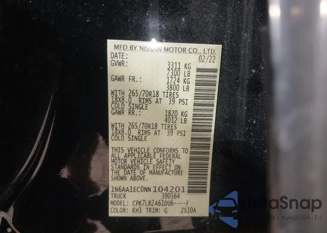 1N6AA1EC0NN104201: 43368253