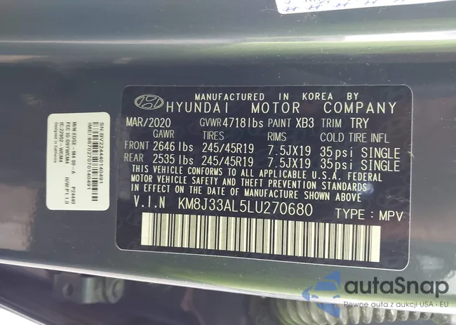 KM8J33AL5LU270680: 43367287