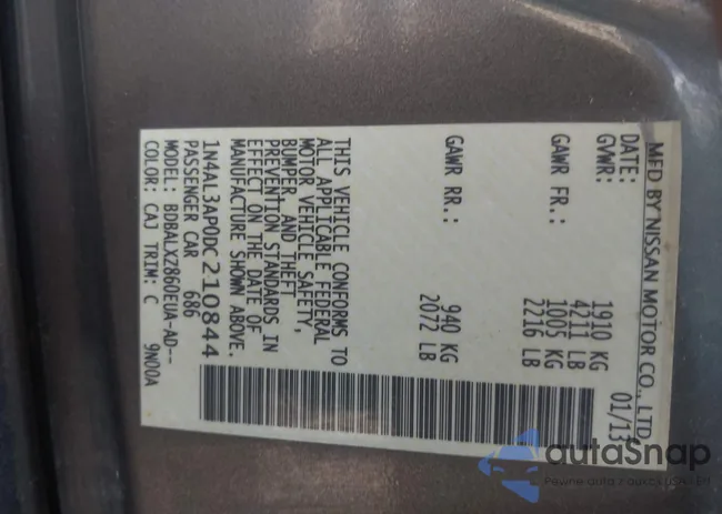 1N4AL3AP0DC210844: 43367290