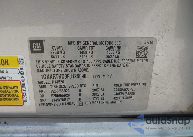 1GKKRTKD9FJ126090: 43367296