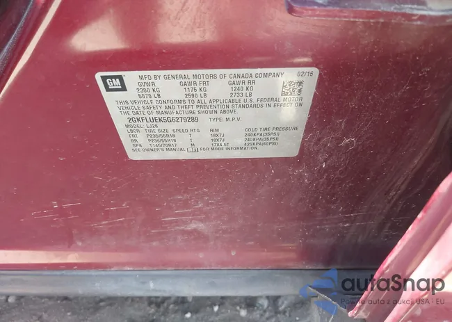 2GKFLUEK5G6279289: 43367331