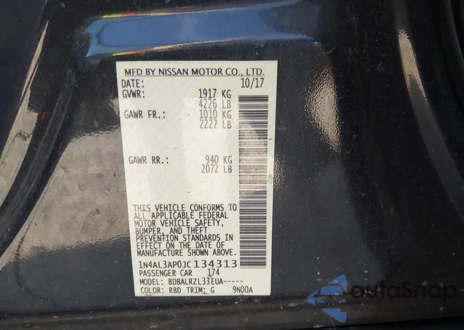 1N4AL3AP0JC134313: 43367386