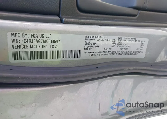 1C4RJFAG7MC614597: 43367557