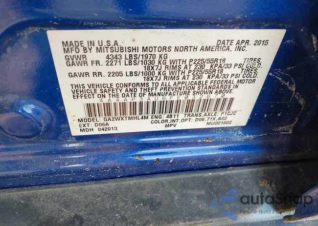 4A4AP3AU6FE032670: 43367565