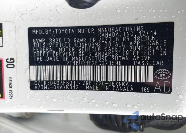 2T1BURHE2FC328598: 43367651