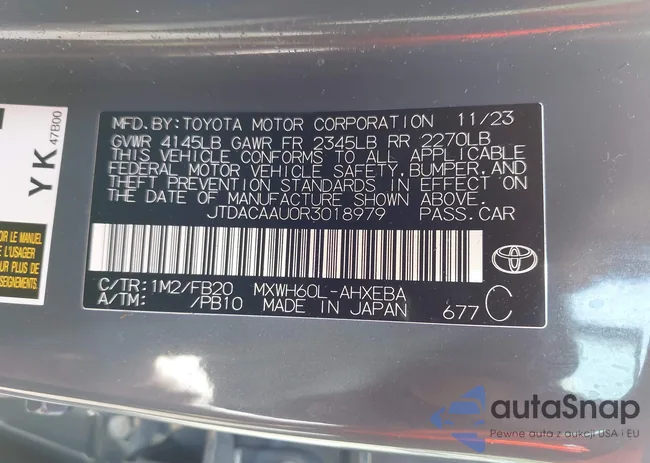 JTDACAAU0R3018979: 43368935