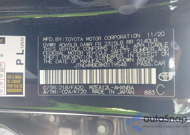 JTND4MBE8M3119548: 43368965