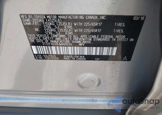 2T3ZFREV8JW460034: 43369030