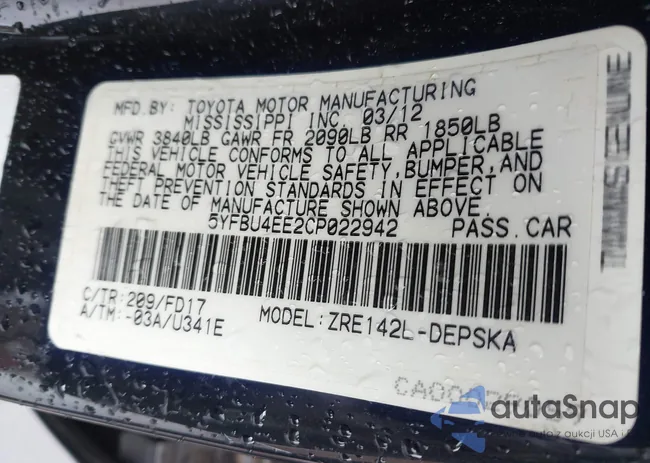 5YFBU4EE2CP022942: 43369043