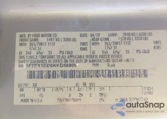 1FTEX1EB6KKD58809: 43369137