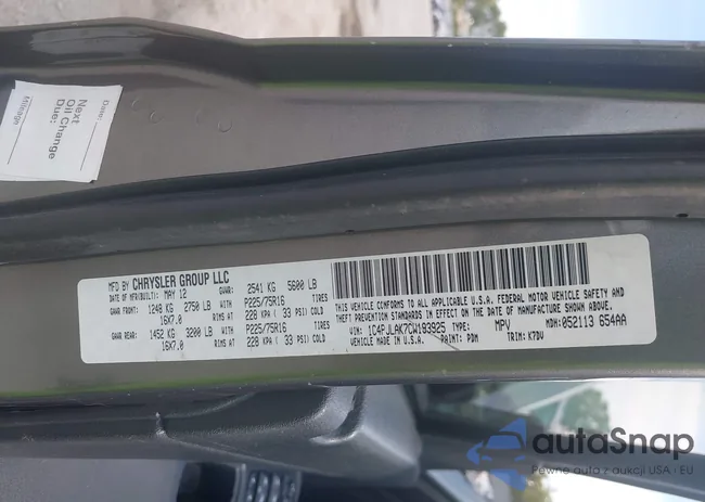 1C4PJLAK7CW193925: 43368267