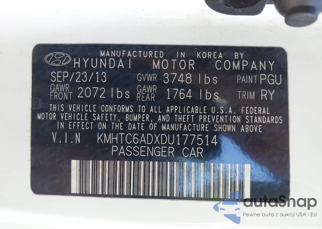 KMHTC6ADXDU177514: 43368344