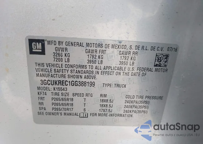 3GCUKREC1GG388199: 43368463