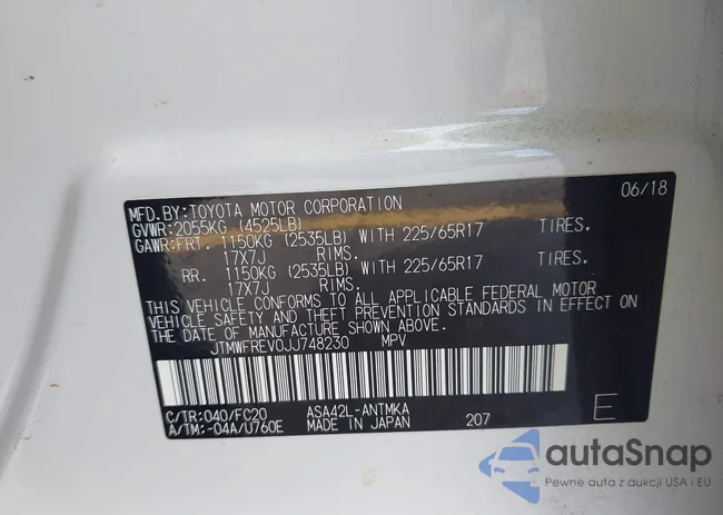 JTMWFREV0JJ748230: 43368566