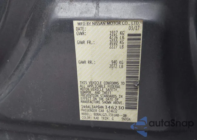 1N4AL3AP6HN346230: 43368607