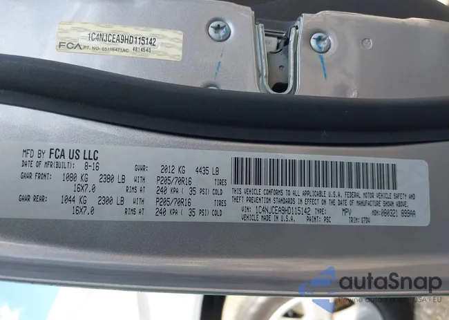 1C4NJCEA9HD115142: 43369670