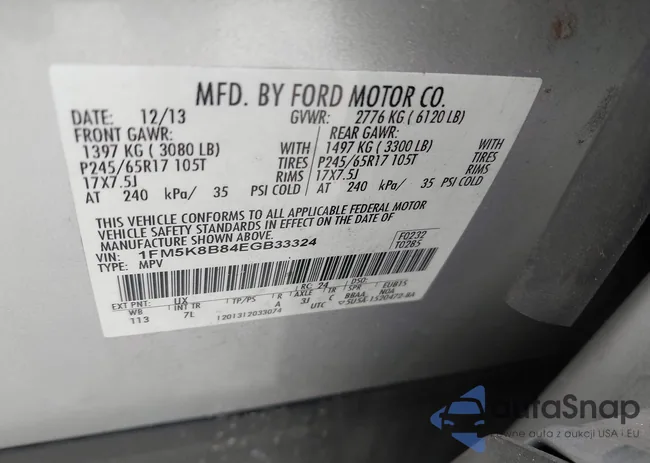 1FM5K8B84EGB33324: 43369746