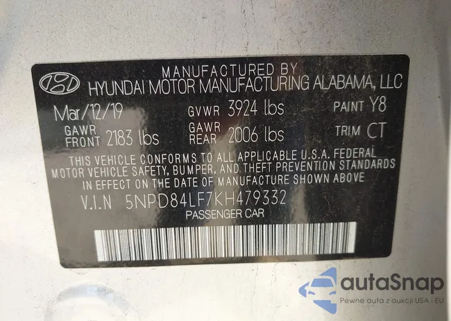 5NPD84LF7KH479332: 43370023