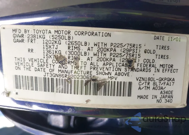 JT3GN86R820230655: 43370157