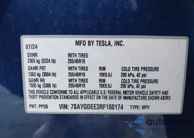 7SAYGDEE3RF160174: 43370208