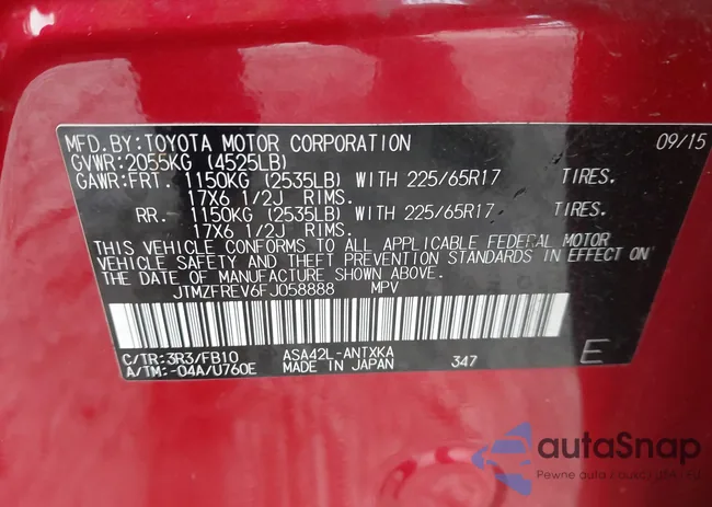 JTMZFREV6FJ058888: 43370218