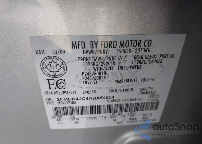 2FMDK4JC4ABA54554: 43369303