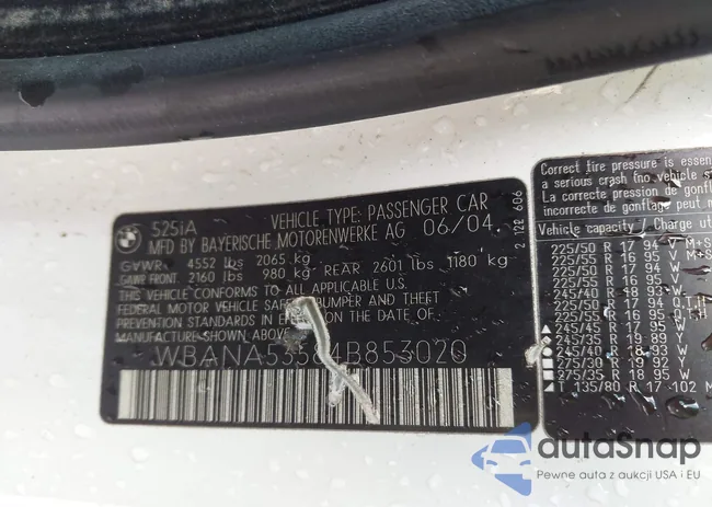 WBANA53584B853020: 43369555