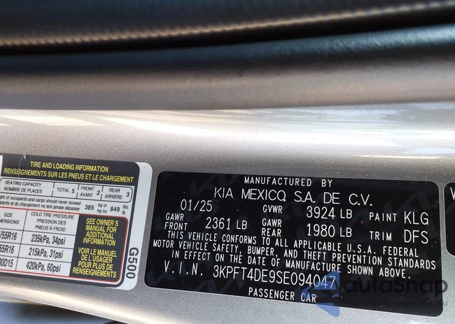 3KPFT4DE9SE094047: 43370664