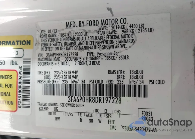 3FA6P0HR8DR197228: 43370665