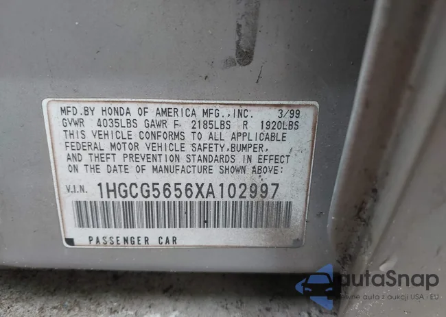 1HGCG5656XA102997: 43370944