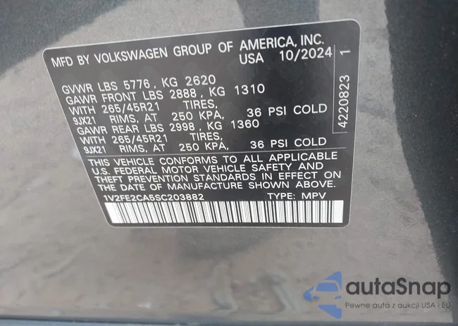 1V2FE2CA5SC203882: 43370962