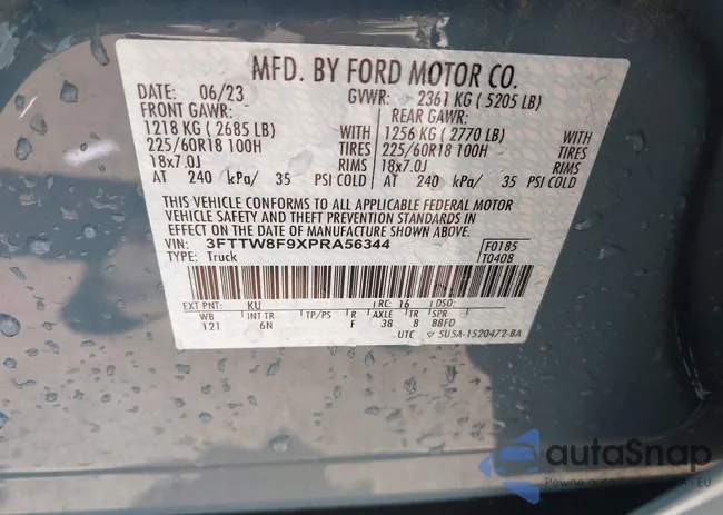 3FTTW8F9XPRA56344: 43371154