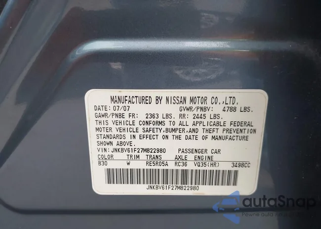 JNKBV61F27M822980: 43370474