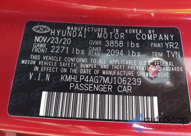 KMHLP4AG7MU106239: 43370485