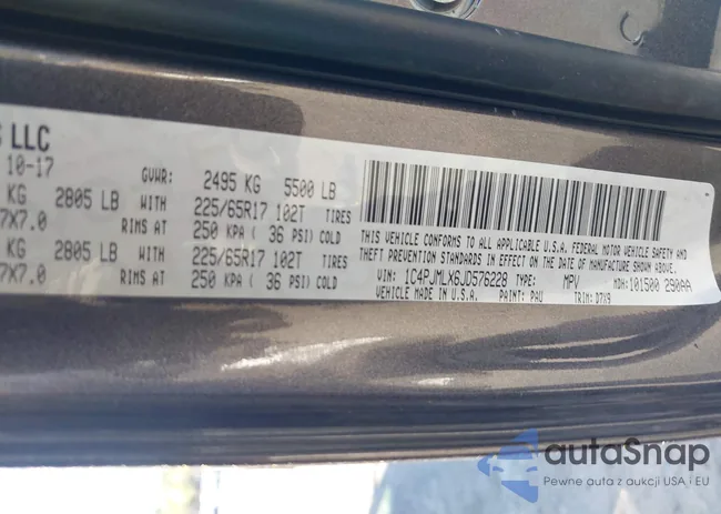 1C4PJMLX6JD576228: 43370568